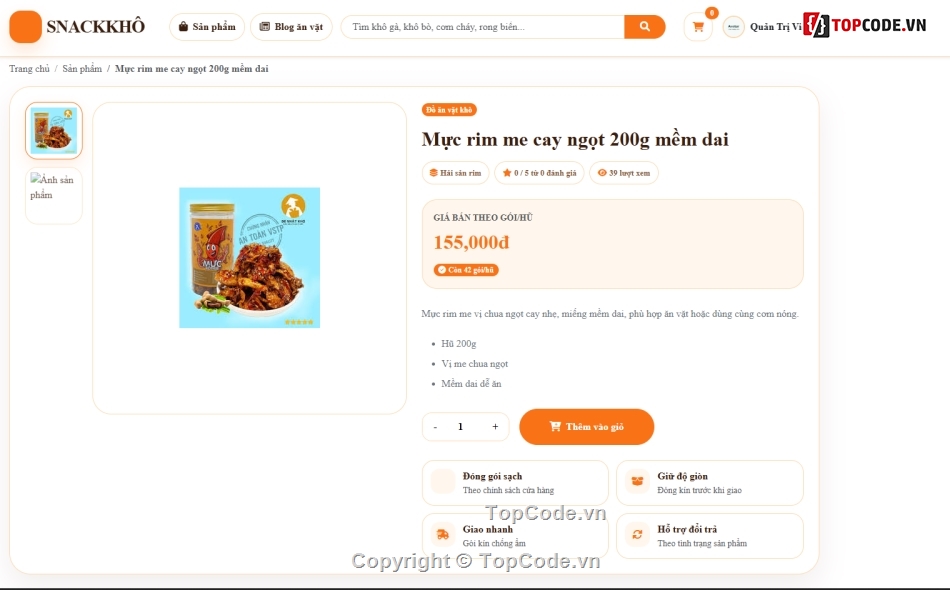 Website đồ ăn,bán đồ ăn vặt,bán